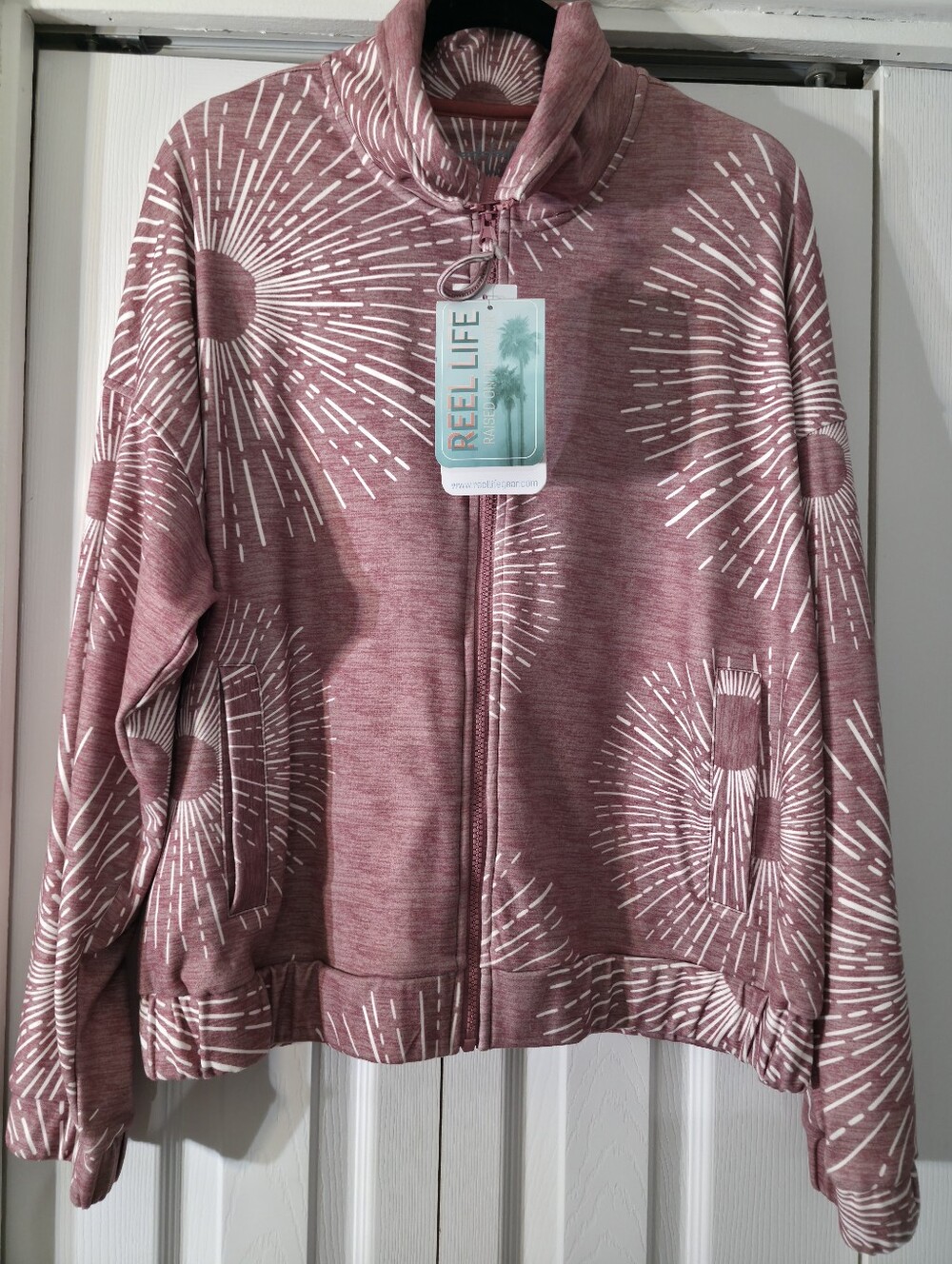 Pink Zip-Front Women’s Jacket Size M - Reel Life